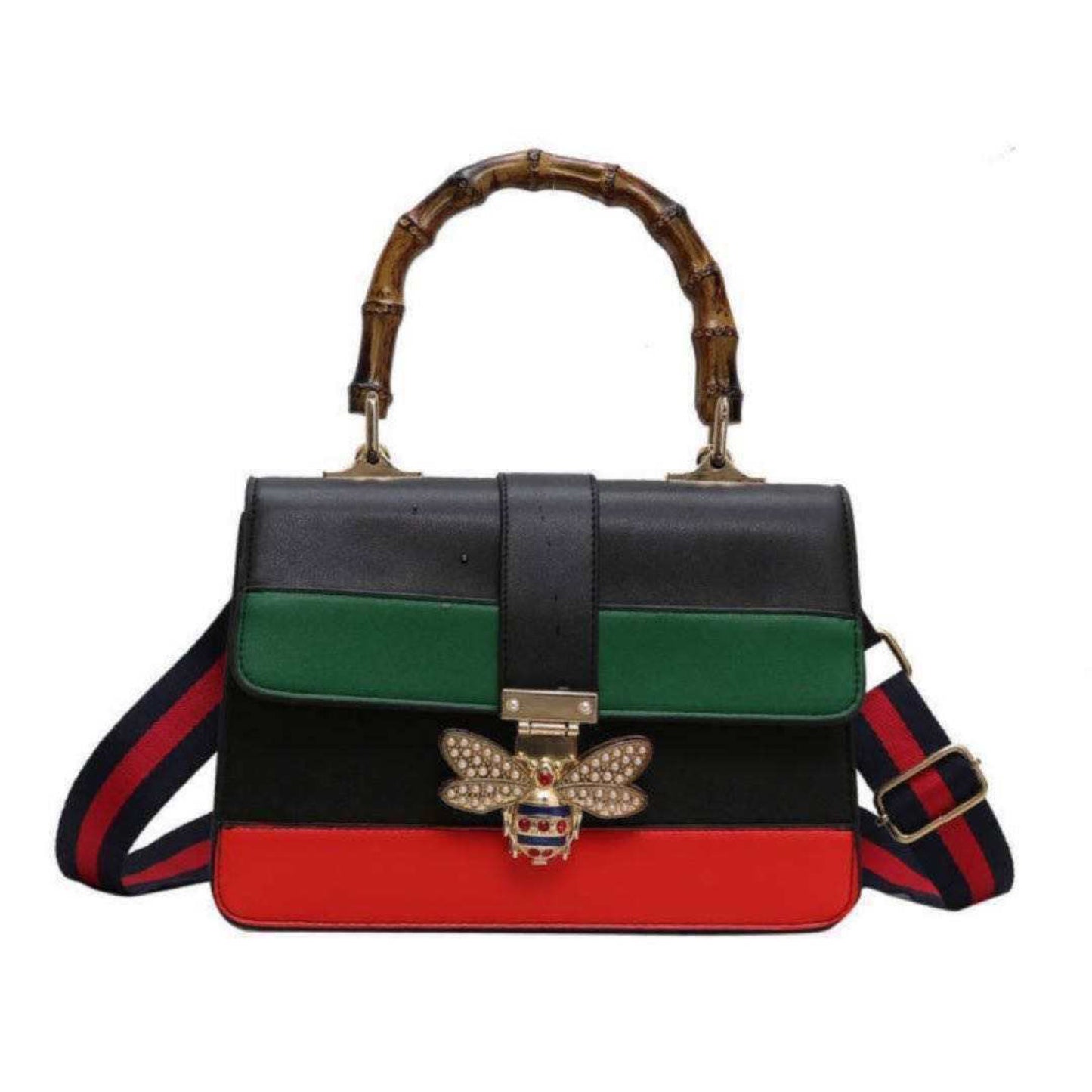 fashion bee bamboo handle handbag