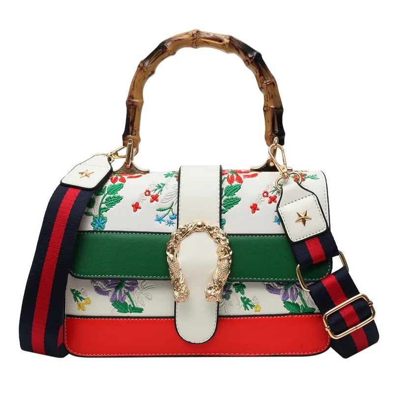fashion bee bamboo handle handbag