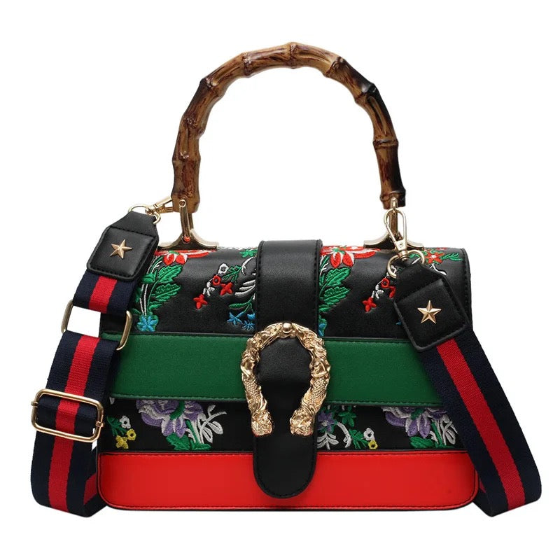 fashion bee bamboo handle handbag