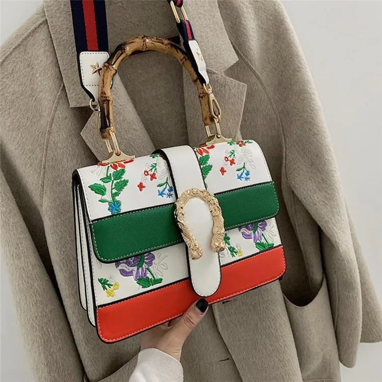 fashion bee bamboo handle handbag