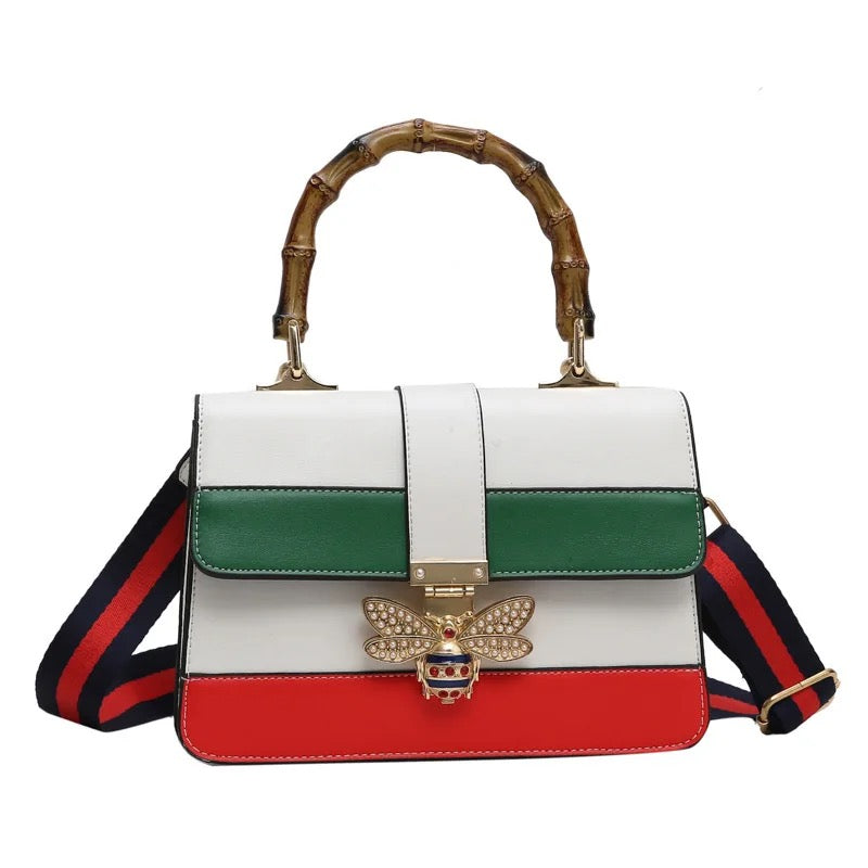 fashion bee bamboo handle handbag