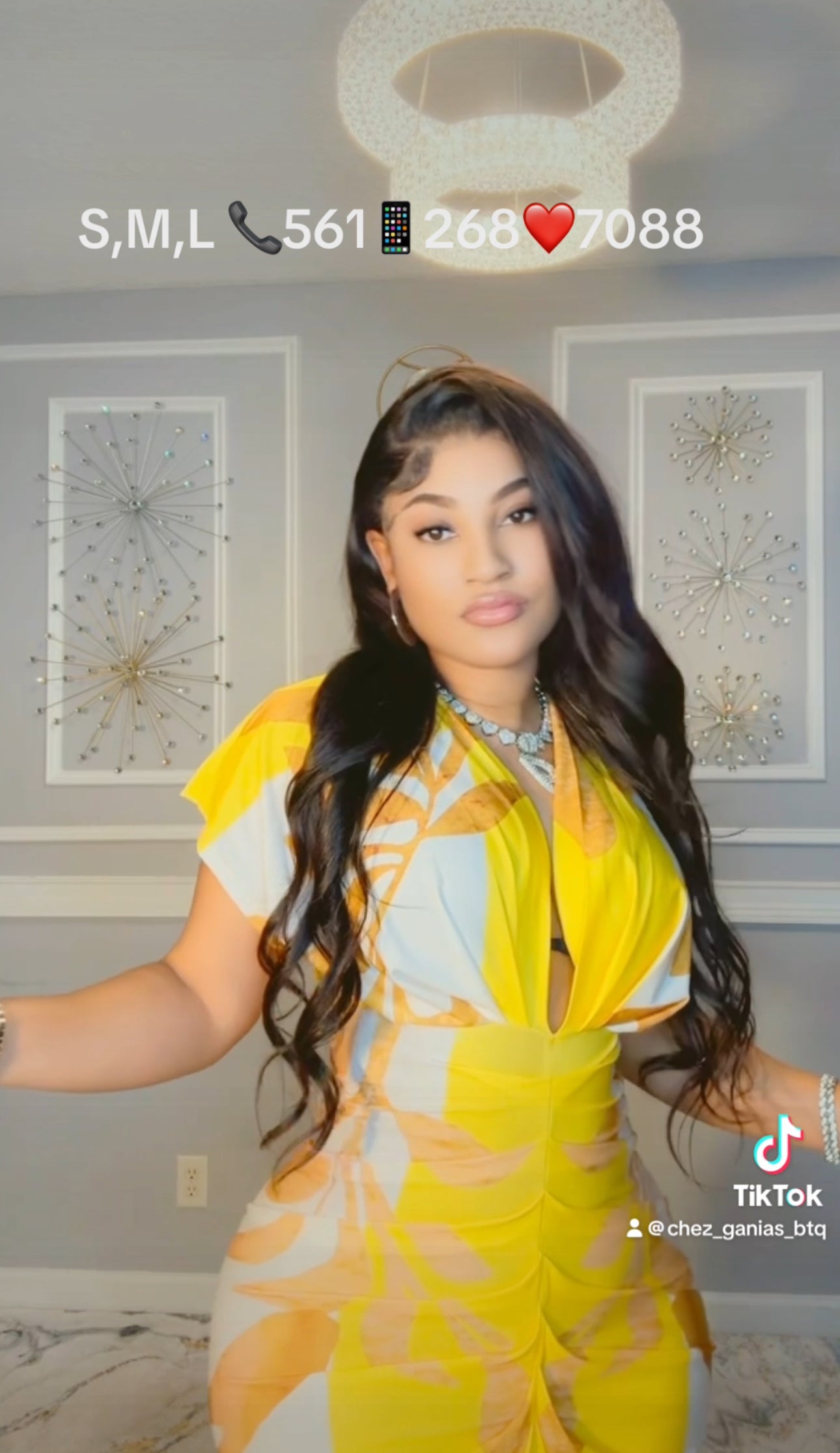 Yellow midi dress