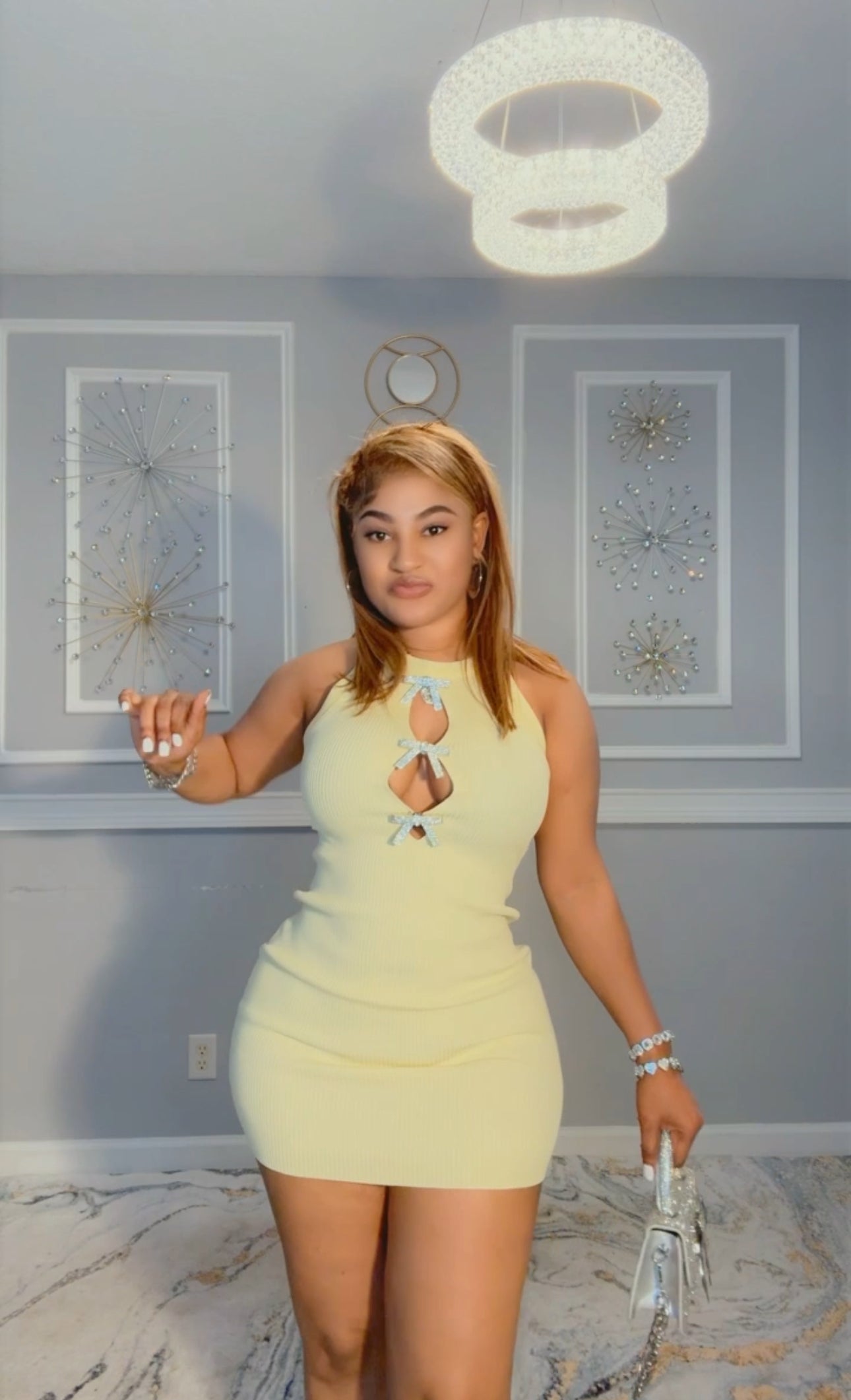 Yellow bow dress