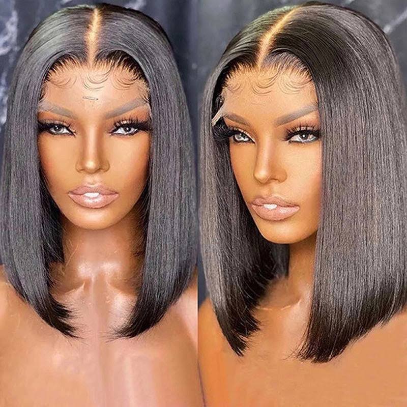 13x4 raw straight 200 density bob wig
