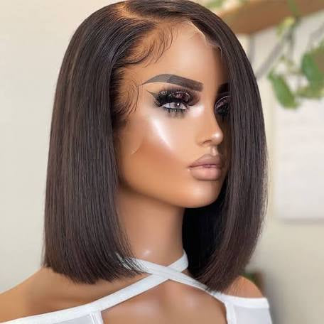 13x4 raw straight 200 density bob wig