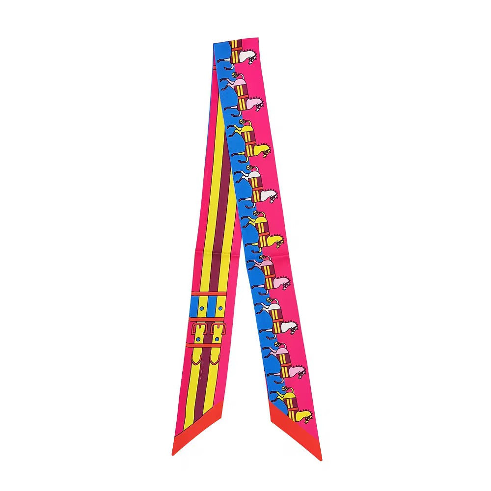 Printed Twilly Ribbon Scarf