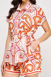 Orange shorts set