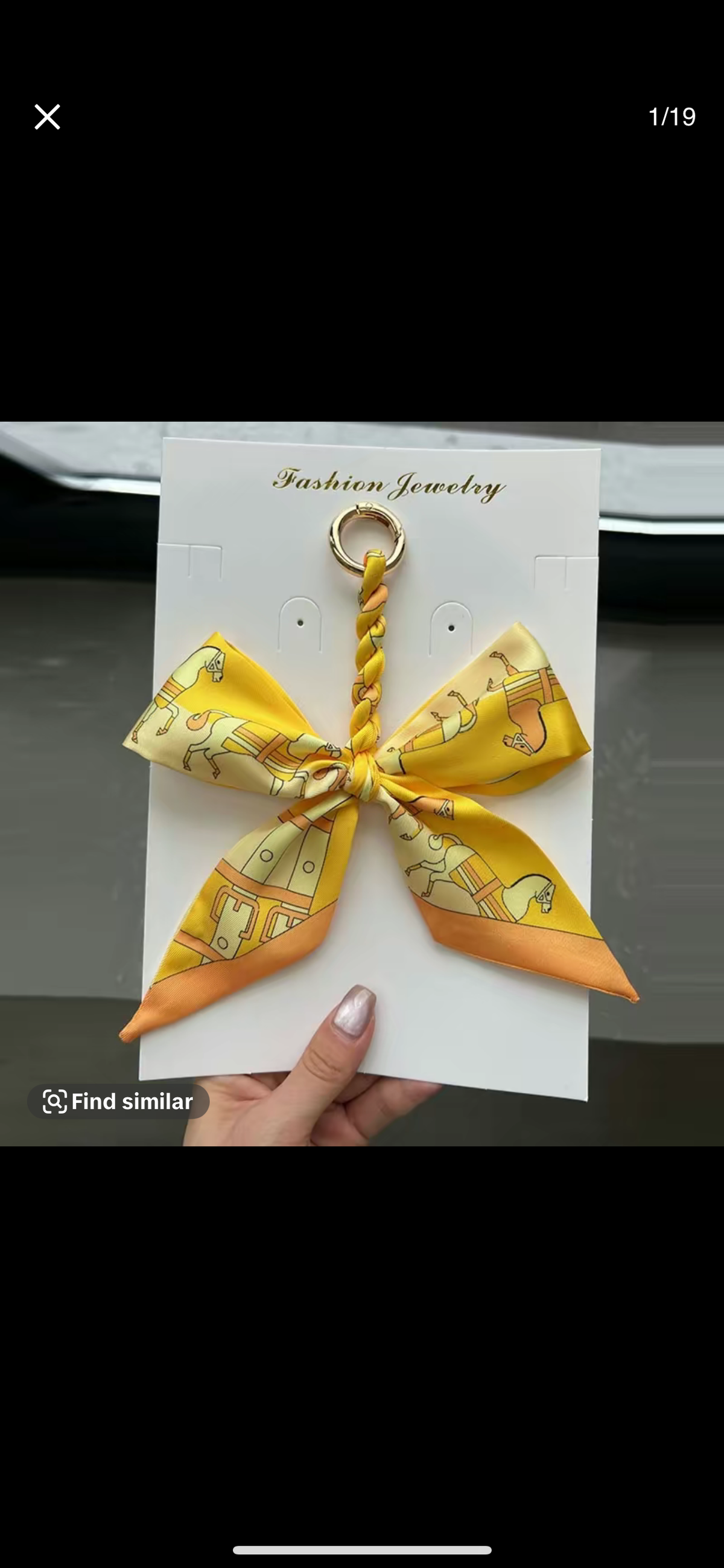 Silk bow bag charm keychain