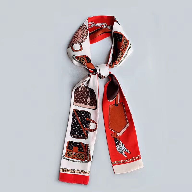 Silk-Style Scarf - Style It 3 Ways: Hair, Neck & Handbag (Copy) (Copy)