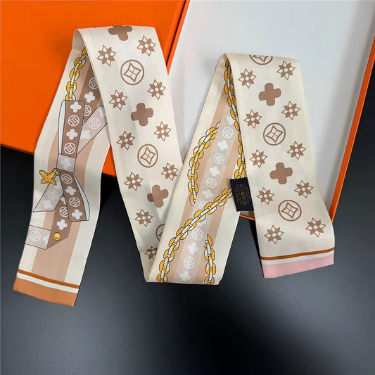 Beige & Black Statement Scarf