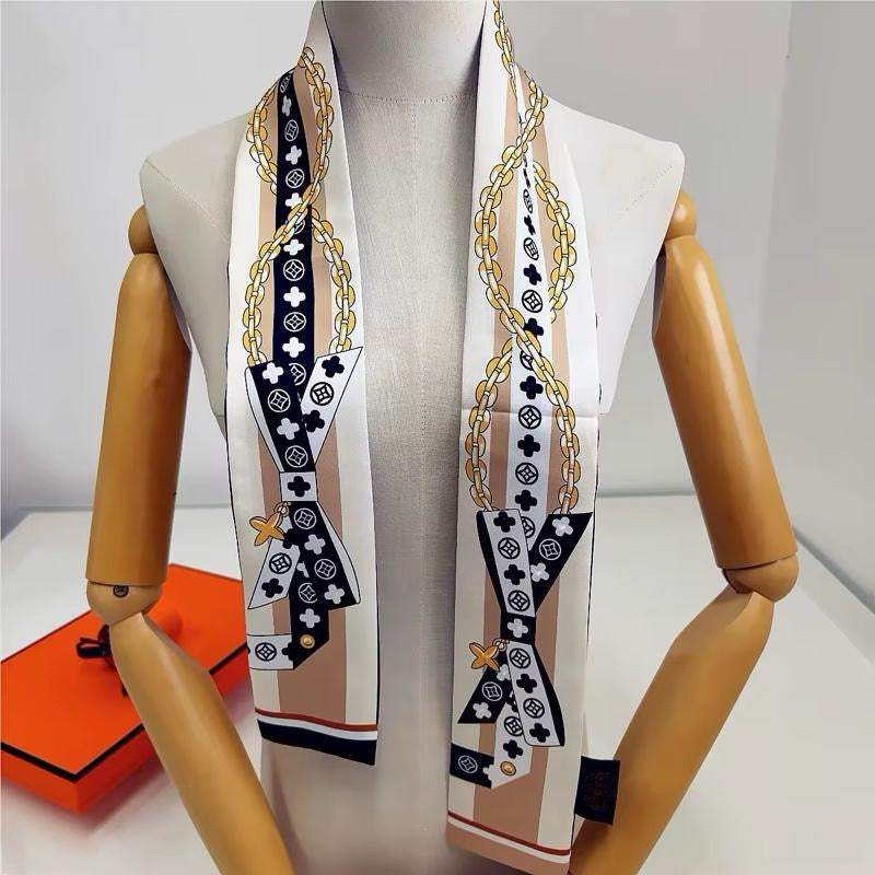 Beige & Black Statement Scarf