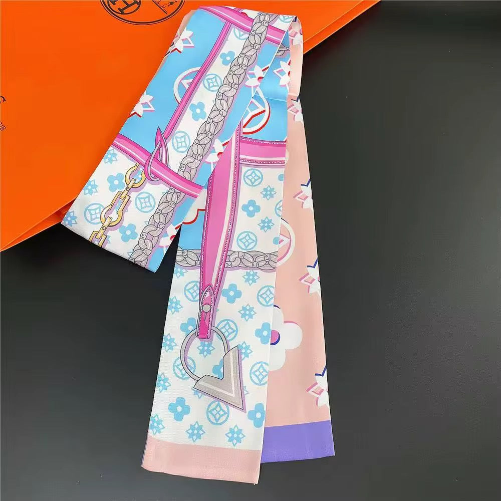 Fashion Silk-Style Scarf - Style It 3 Ways: Hair, Neck & Handbag (Copy) (Copy)
