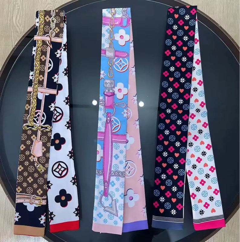 Fashion Silk-Style Scarf - Style It 3 Ways: Hair, Neck & Handbag (Copy) (Copy)