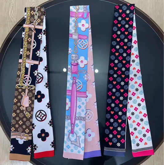 Fashion Silk-Style Scarf - Style It 3 Ways: Hair, Neck & Handbag (Copy) (Copy)